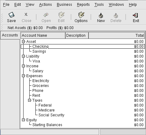 Simple Chart Of Accounts